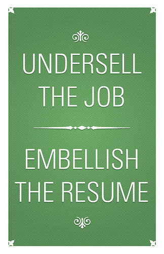 green resume sign